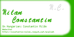 milan constantin business card